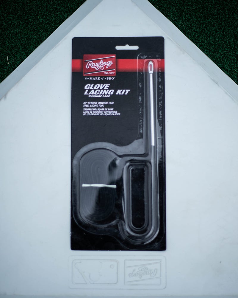 Rawlings راولينغز | مجموعة ربط القفازات | بيسبول/سوفتبول | إبرة 5" و حبل جلد 48" | أسود - Image 2