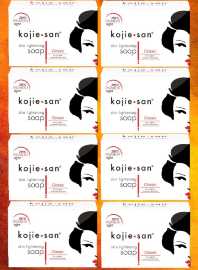 Kojie 8 Pieces Kojie San Skin Lightening Soap Classic 135g - Image 1