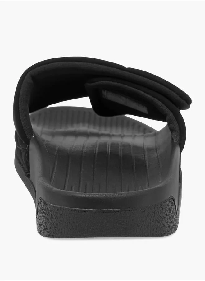 كابا Women's Logo Print Slides With Hook And Loop Closure