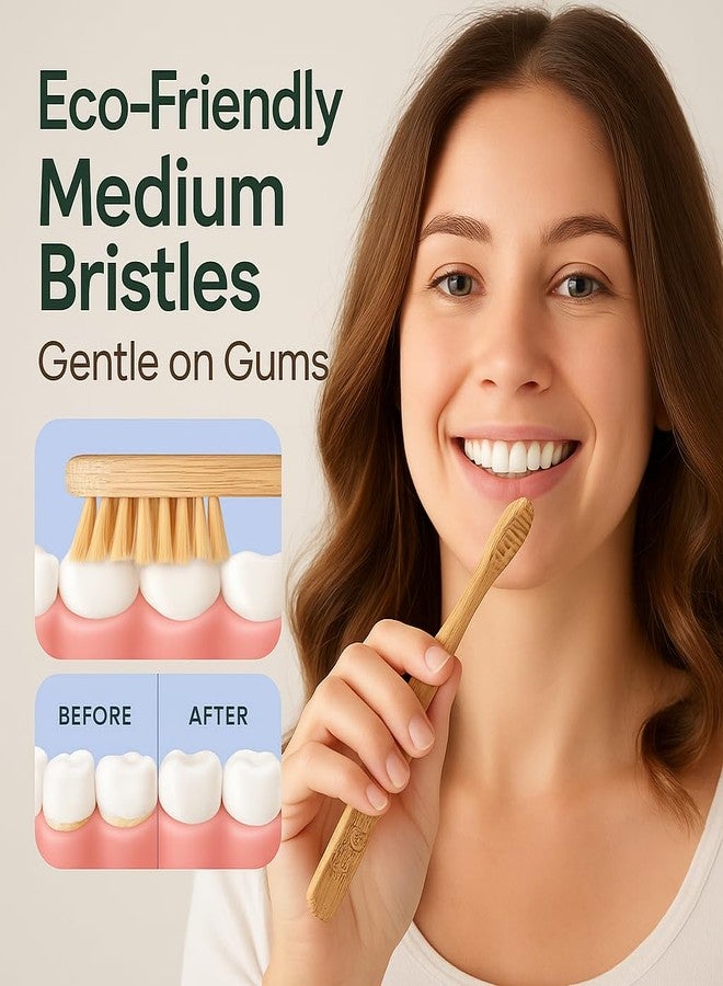 Bambelle Bamboo Toothbrushes, 4-Pack Soft Bristle, Eco-Friendly, Biodegradable, Natural Wooden, Plastic-Free - Image 3