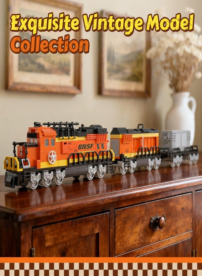 AIGIMU City Train Building Set, Stem Trains Building Toy for Boys Girls Ages 6-14, BNSF Freight Trains Model for Kids and Adult, Stem Locomotive Train Building Blocks, Christmas Birthday Gifts 635 PCS - Image 5