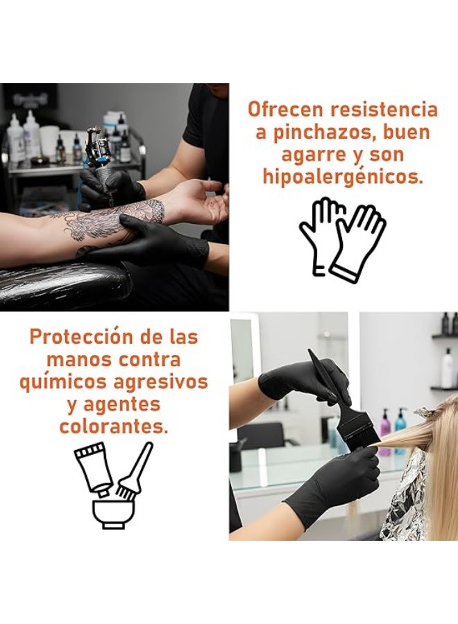 Heavy-Duty Black Nitrile Disposable Gloves – Extra Thick Professional Protection – Latex-Free & Powder-Free Resilient Gloves – Multipurpose Safety Shield for Kitchen, Cleaning, Painting, and Repairs. - Image 2