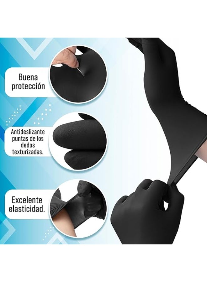 Heavy-Duty Black Nitrile Disposable Gloves – Extra Thick Professional Protection – Latex-Free & Powder-Free Resilient Gloves – Multipurpose Safety Shield for Kitchen, Cleaning, Painting, and Repairs. - Image 5