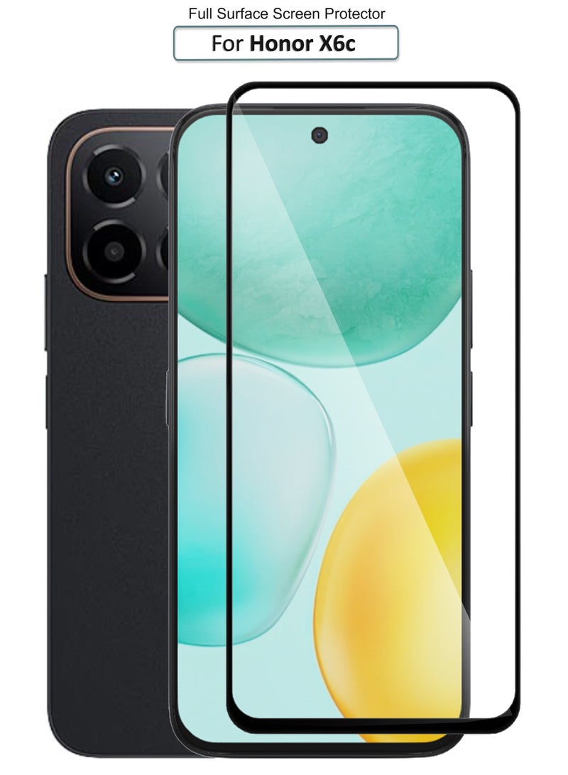 Honor X6c - Tempered Glass Screen Protector - Delicate Touch , Higher Transparency , Easy to Install ,Anti-scratch and Bubble-free Screen Protector - Black - Image 1