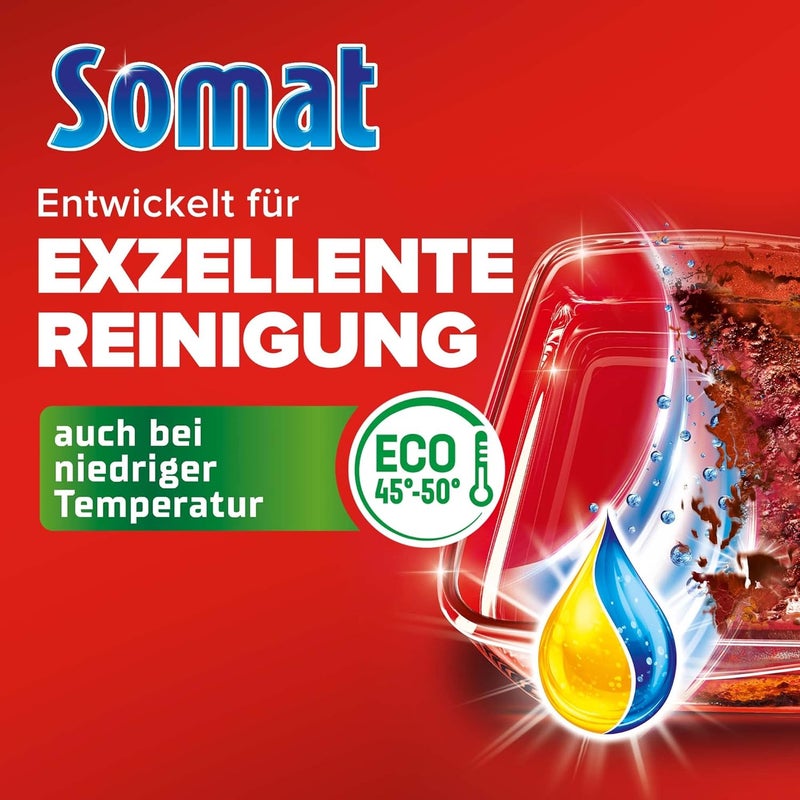 Somat Excellence Duo Power Gel (58 Washes) Dishwasher Detergent for Radiantly Clean Dishes, Also in the Eco Program & at Low Temperatures, Lemon & Lime - Image 5