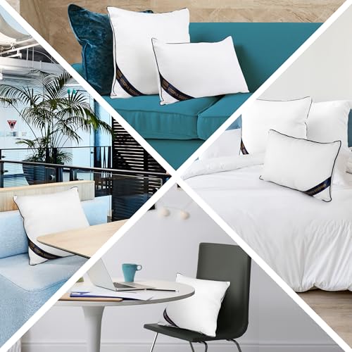 Utopia Bedding Throw Pillow Inserts (Pack of 4, White), 12 x 12 Inches Decorative Indoor Pillows for Sofa, Bed, Couch, Cushion Sham Stuffer - Image 5
