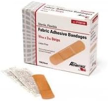 3/4" x 3" FABRIC ADHESIVE BANDAIDS FLEXIBLE BOX OF 100 BANDAGES BAND AID!!