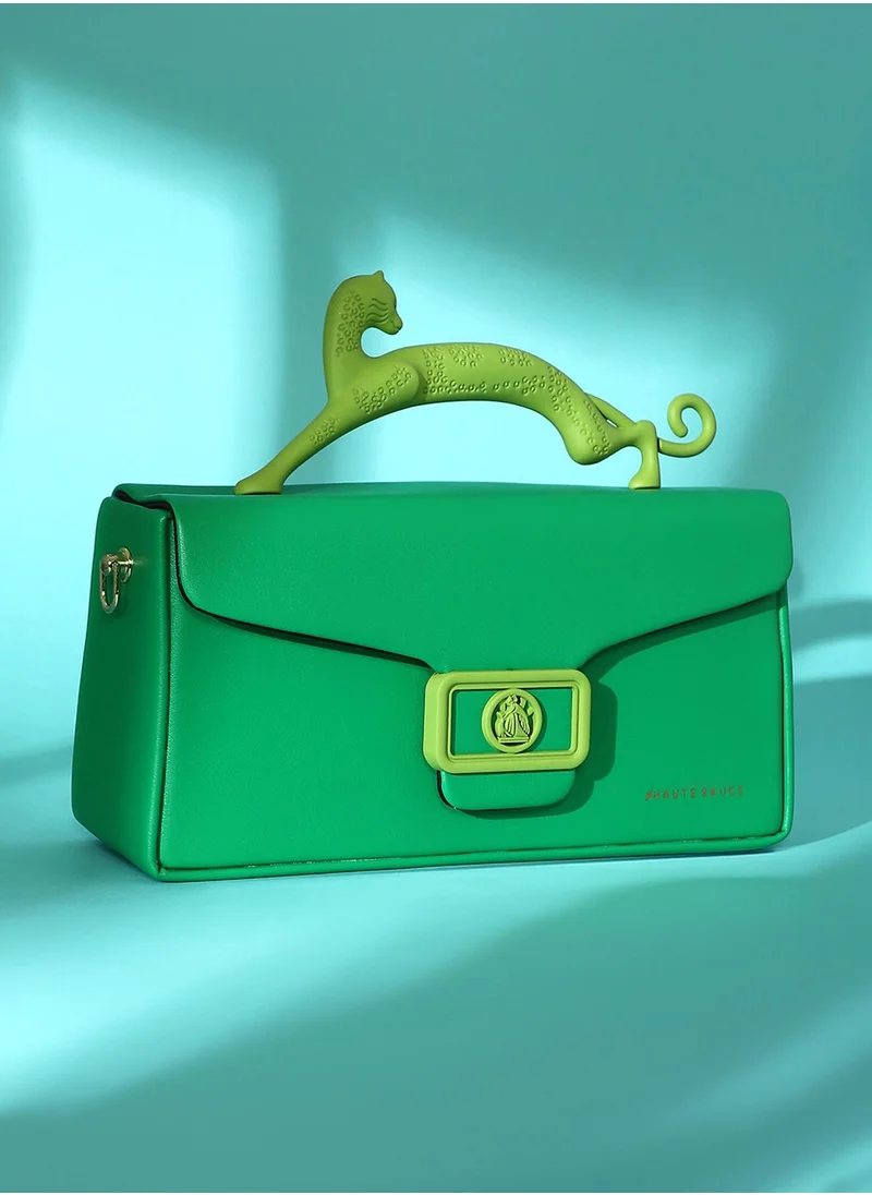 Haute Sauce The Jaguar Frost Hand Bag - Shamrock Green