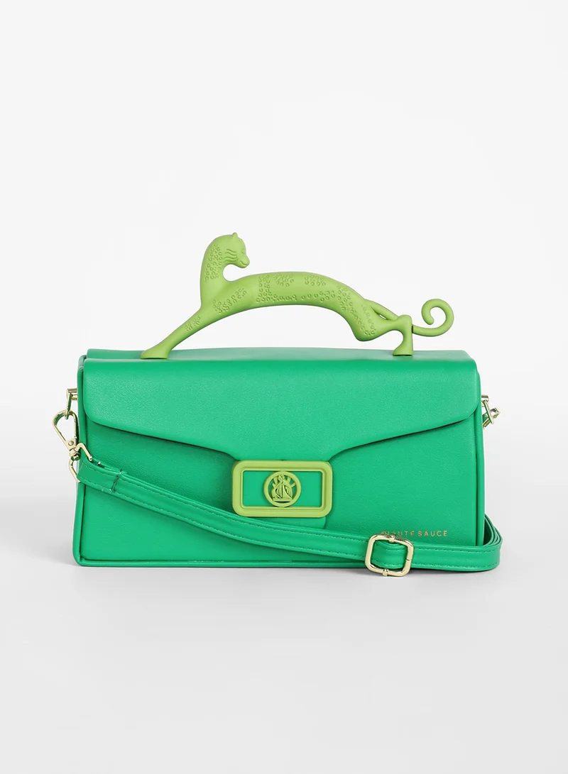 Haute Sauce The Jaguar Frost Hand Bag - Shamrock Green