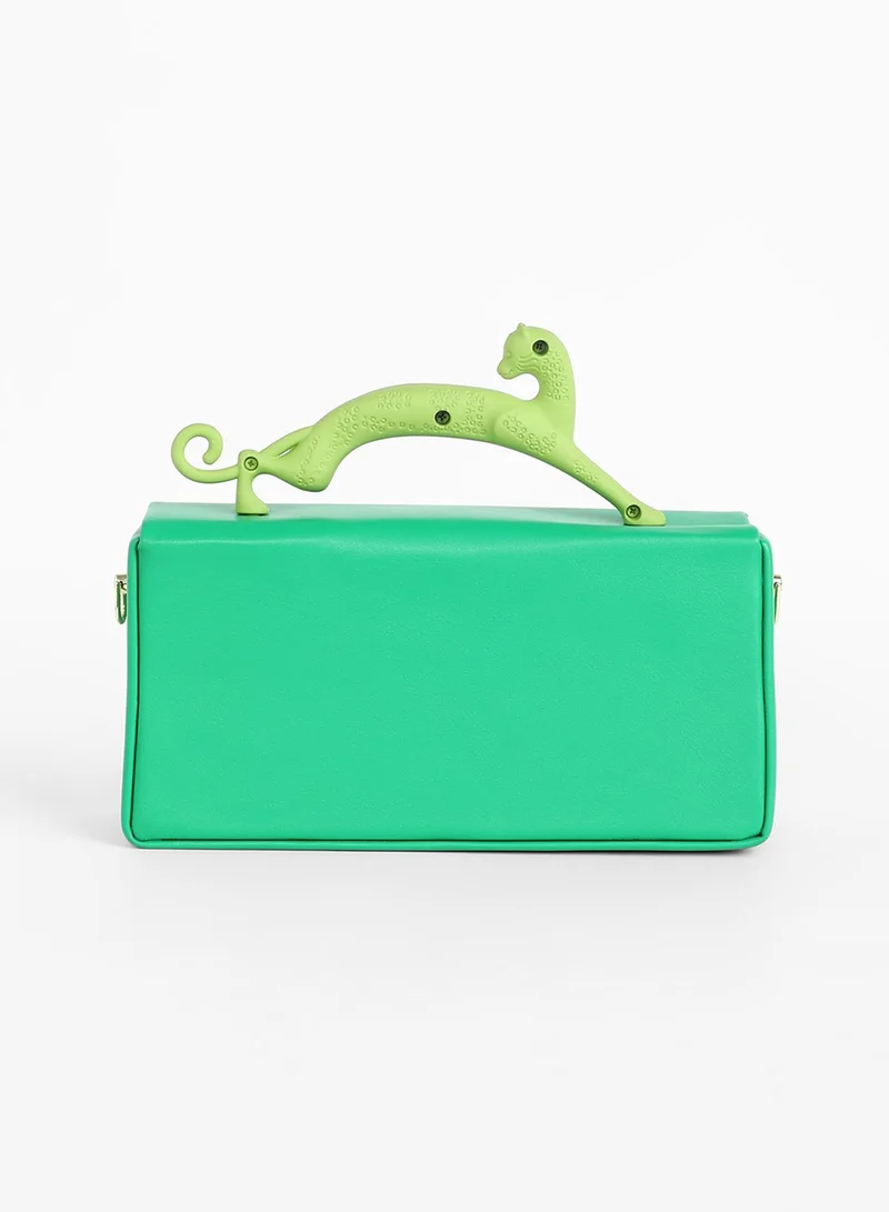 Haute Sauce The Jaguar Frost Hand Bag - Shamrock Green