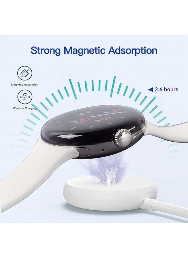 Beauenty Watch Charger Compatible for Google Pixel Watch, Magnetic Fast Charging Cable, Portable Magnetic Wireless Charging (White) - Image 5
