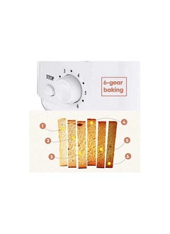 sokany Sokany HJT-022 Toaster with Removable Baking Tray and 6 Gears (700W, White  - Image 5