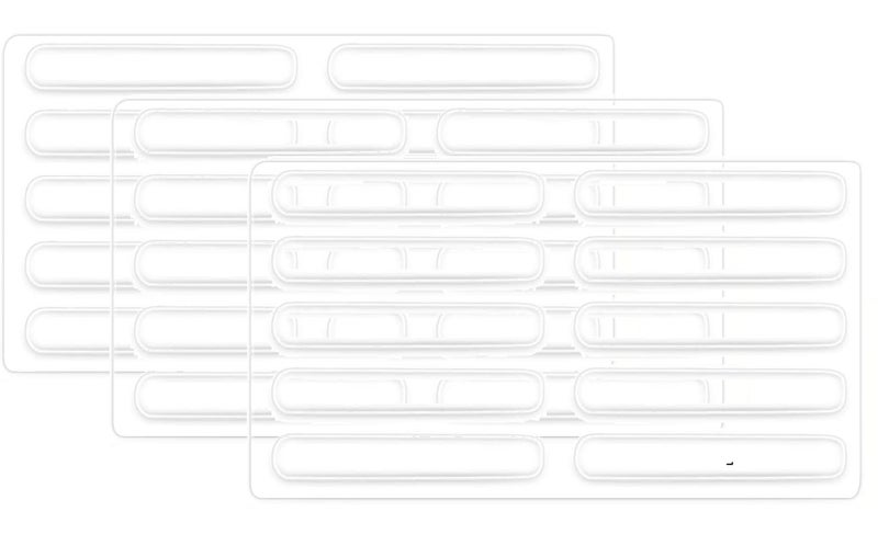 NAIDEV Silicon Bumper Clear Strip for Door, Cabinet, Chair,Glass Top Anti Slip Pads,Self Adhesive Backing Bumpers (30) - Image 1