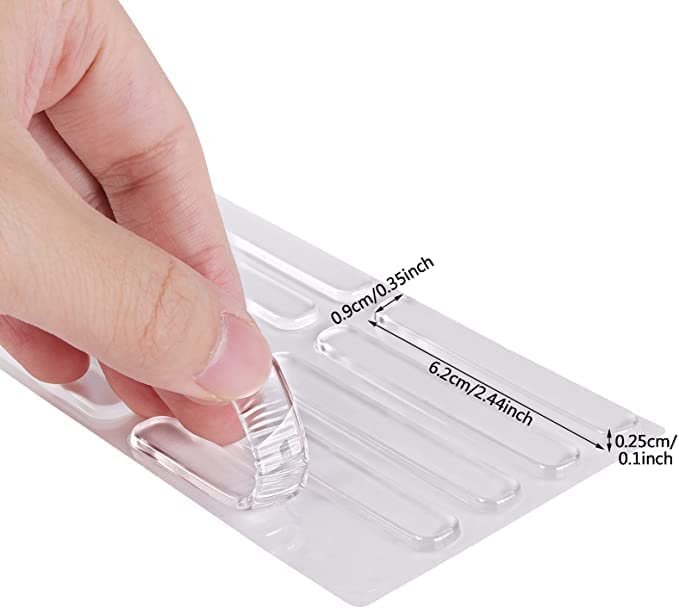 NAIDEV Silicon Bumper Clear Strip for Door, Cabinet, Chair,Glass Top Anti Slip Pads,Self Adhesive Backing Bumpers (30) - Image 5