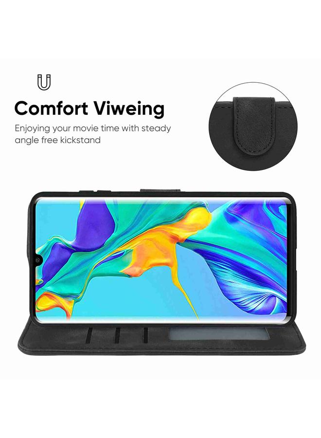 Zaboon Case For Huawei P30 Pro Skin Feel Geometric Lines Leather Phone Case - Image 4