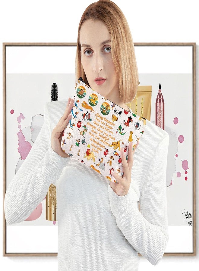 ليفلو حقيبة مكياج LEVLO على شكل أسد، هدية لمحبي الأسد الكرتوني، أنتِ أشجع وأقوى وأذكى مما تعتقدين، حقيبة بسحاب على شكل حيوان كرتوني (دائماً ممتلئة) - Image 4