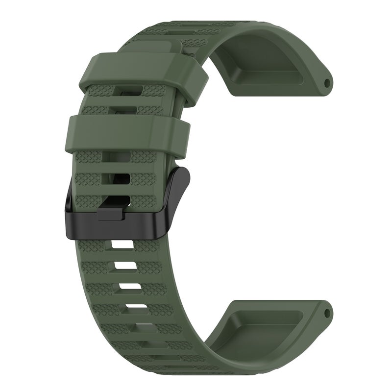 S-TOP For Garmin Fenix 3 Sapphire 26mm Horizontal Texture Silicone Watch Band with Removal Tool(Army Green) - Image 2