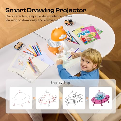 Caydo T3 AI Drawing Projector with 700 Tracing Patterns MultiFunction App EyeSafe Learn to Draw Art Projector for Kids STEM Educational Craft Toy Gift for Boys Girls Ages 581012 - Image 5