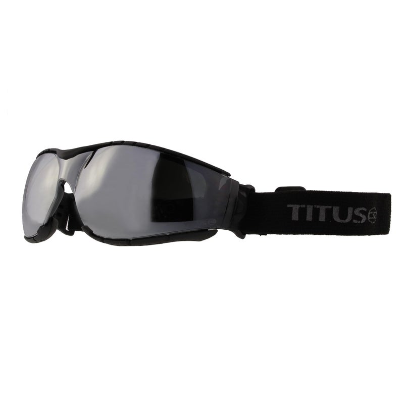 TITUS Motorcycle Riding Padded Sport Goggles G33 Low Profile Mirrored - Image 2