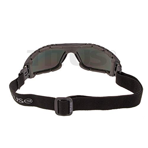 TITUS Motorcycle Riding Padded Sport Goggles G33 Low Profile Mirrored - Image 5