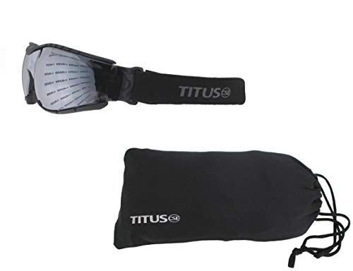 TITUS Motorcycle Riding Padded Sport Goggles G33 Low Profile Mirrored - Image 3