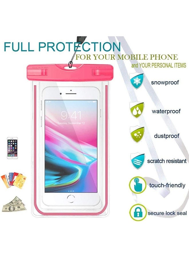 JCB CHIC 2Pcs Waterproof Phone Case Touch Screen ,Universal Swimming Dry Bag, Underwater Phone Protector Pouch Pv Cover For Phone Fit for up to7.2 inch,Versatile Phone Bag for Travel & Swimming(DDD7-2 white）  - Image 4