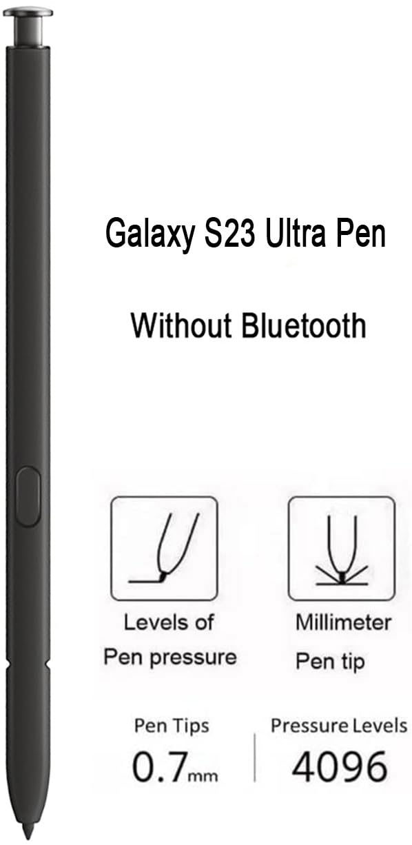 Befzygwk Galaxy S24 Ultra S Pen Replacement for Samsung Galaxy S24 Ultra 5G Touch Stylus Pen, 4096 Levels of Pressure Sensitivity S24 S Pen (Without-Bluetooth) Replacement + Tips/Nibs (Blcak) - Image 4