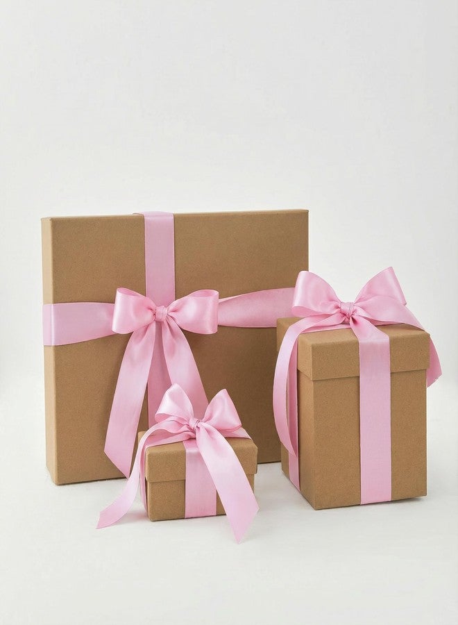 SDZMDL Pink Satin Ribbon for Gift Wrapping, Christmas Tree Decor, Bow & Eternal Flower Making, Floral Bouquets, Party Decoration, 1-1/2 Inch 50 x Yds. - Image 3