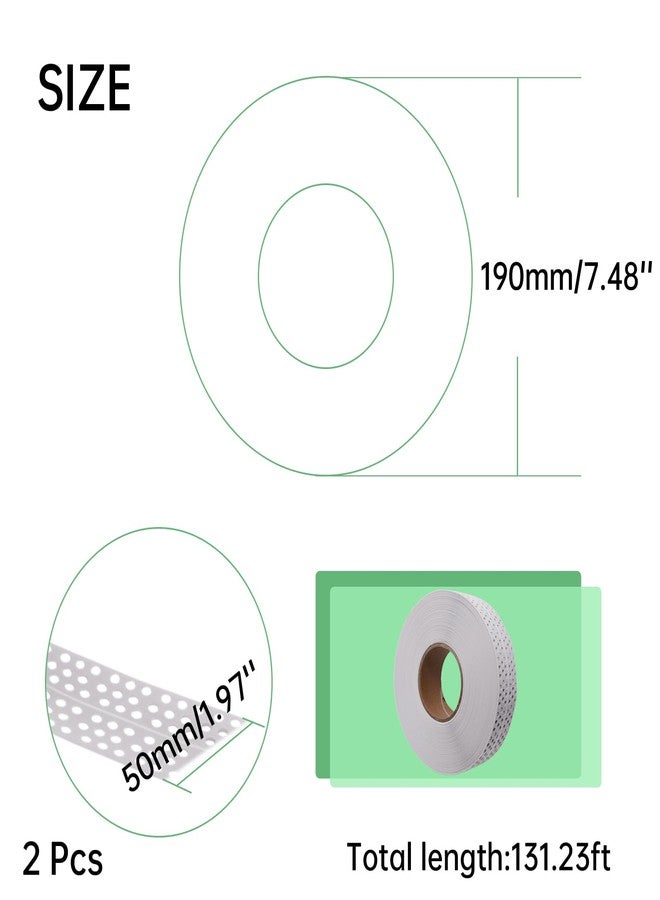 AnRui Drywall Corner Bead Self-Adhesive - Drywall Corner Tape 1.97" x 131.2′ for Drywall Repair Inside Outside Corner (2 Pcs) - Image 2