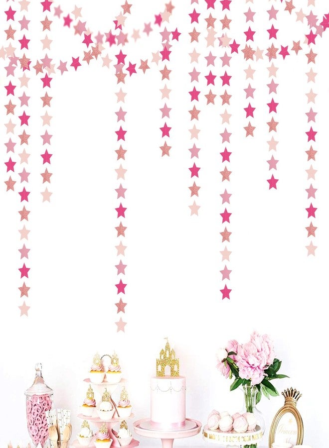 Hugtmr Hot-Pink Rose-Gold Party Decorations Garland - 62ft Twinkle Little Star Hanging Streamers Banner,Birthday Wedding Bridal Baby Shower Bachelorette Engagement Decor Hugtmr - Image 5