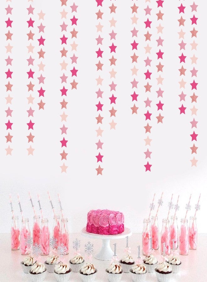 Hugtmr Hot-Pink Rose-Gold Party Decorations Garland - 62ft Twinkle Little Star Hanging Streamers Banner,Birthday Wedding Bridal Baby Shower Bachelorette Engagement Decor Hugtmr - Image 4