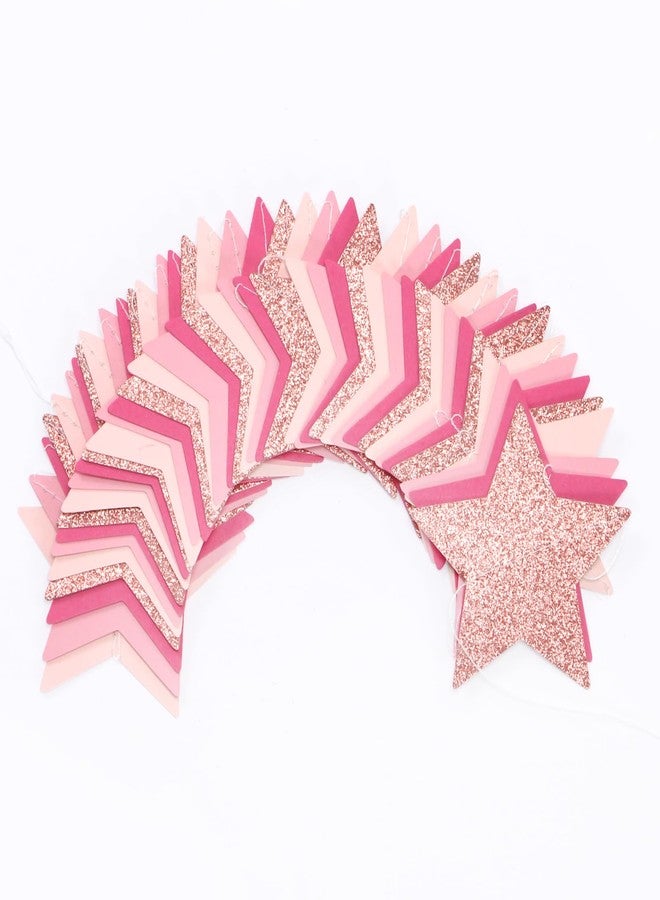 Hugtmr Hot-Pink Rose-Gold Party Decorations Garland - 62ft Twinkle Little Star Hanging Streamers Banner,Birthday Wedding Bridal Baby Shower Bachelorette Engagement Decor Hugtmr - Image 3