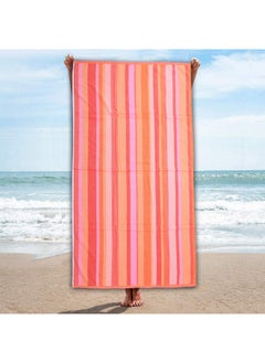 BYFT Jacquard Beach Towel Warm Stripe Cotton (86x162 cm) 390 gsm-Set of 1  - Image 4