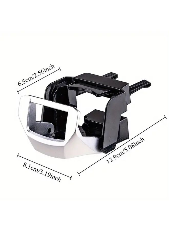 Silvery Foldable Car Cup Holder Air Vent Mount Non Slip Grip Space Saving Design - Image 3
