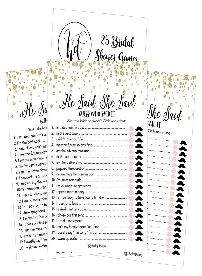 Hadley Designs Gold Bridal Shower Games for 25 Guests - Fun and Hilarious Bridal Games for Showers, Wedding Shower, Engagement, Classy Party Activities - Image 4
