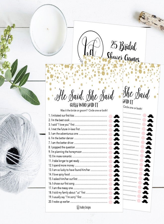 Hadley Designs Gold Bridal Shower Games for 25 Guests - Fun and Hilarious Bridal Games for Showers, Wedding Shower, Engagement, Classy Party Activities - Image 3