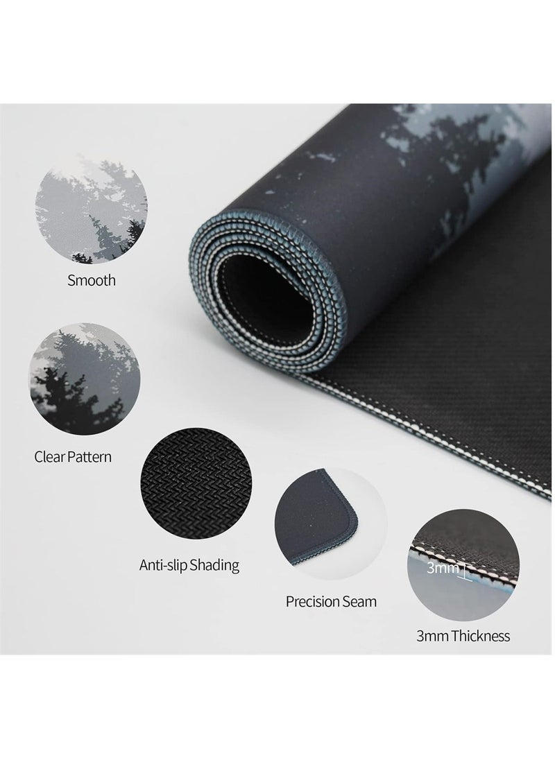 Bukela - Large Mouse Pad Extended Gaming Mouse Pad Non-Slip Rubber Base Mouse pad Office Desk Mat Smooth Cloth Surface Keyboard Mouse Pads for Computers 900 400 3MM - Image 1