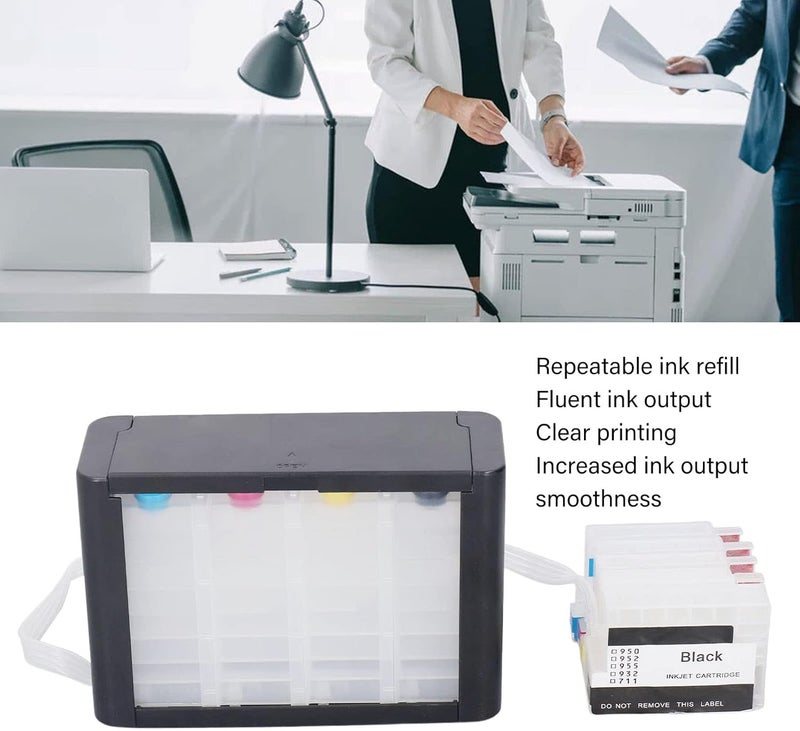 klarako Continuous Ink Supply Cartridge, Color Refill Printer with Permanent Chip for (954) - Image 3