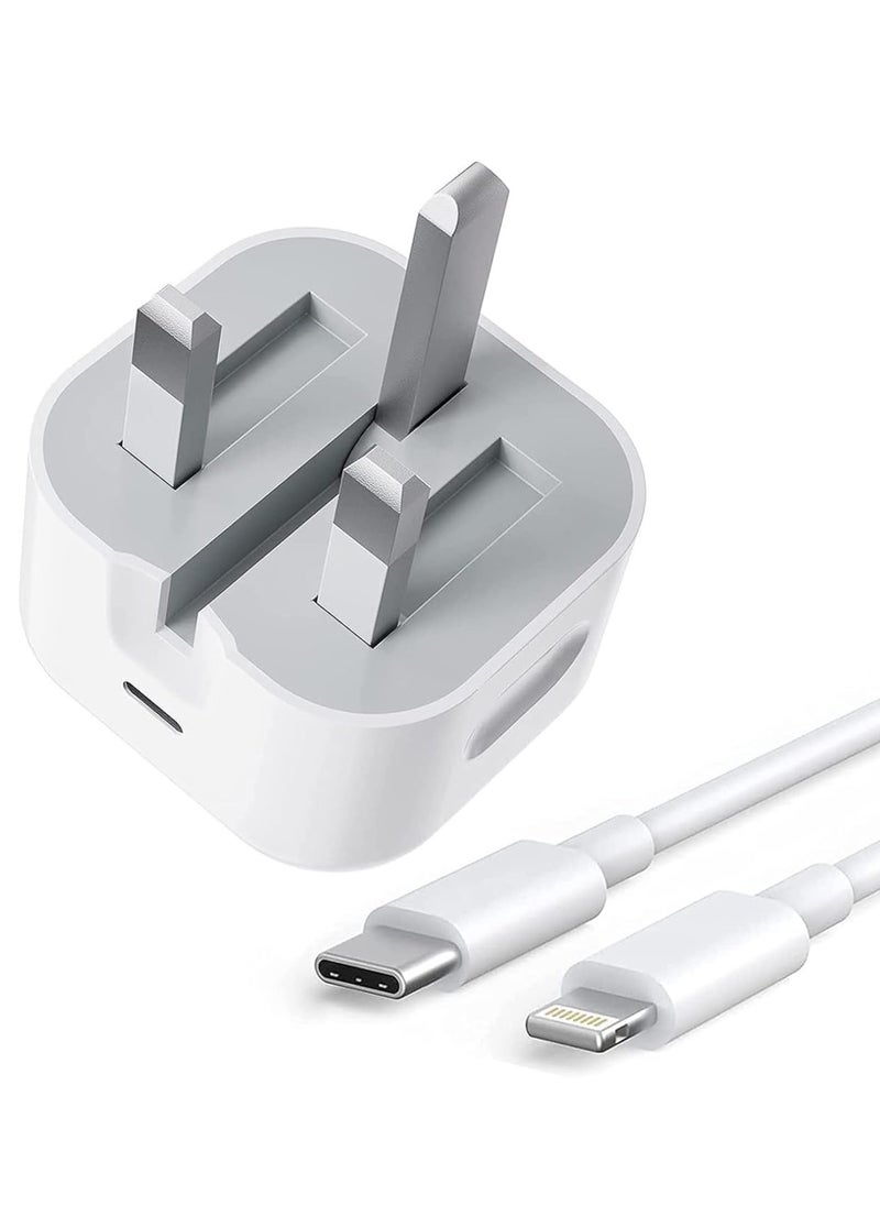 BGM - iPhone USB C Fast Charger【Apple MFi Certified】20W PD Type C Power Block Wall Charger Plug Adapter with 2M USB-C to Lightning Cable Compatible with iPhone 14/13/11/X/XS/iPad,AirPods Pro( - Image 1