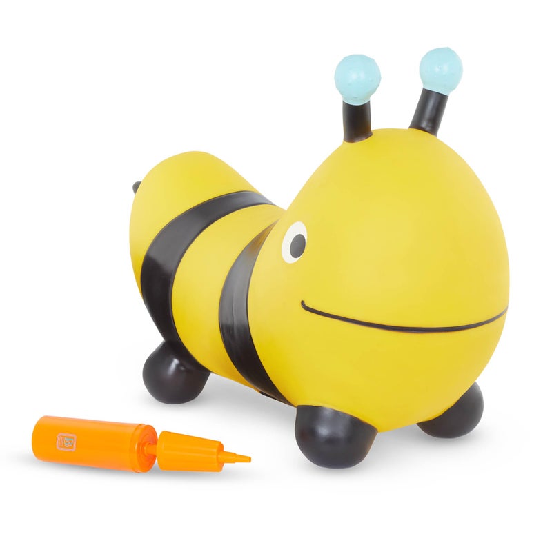 B. toys â€“ Ride â€“ On Bee Bouncer â€“ Bouncy Animal Toy â€“ Inflatable Hopper for Toddlers â€“ Hopping & Bouncing â€“ Air Pump Included â€“ Bouncy Boing â€“ Bizzi - Image 1