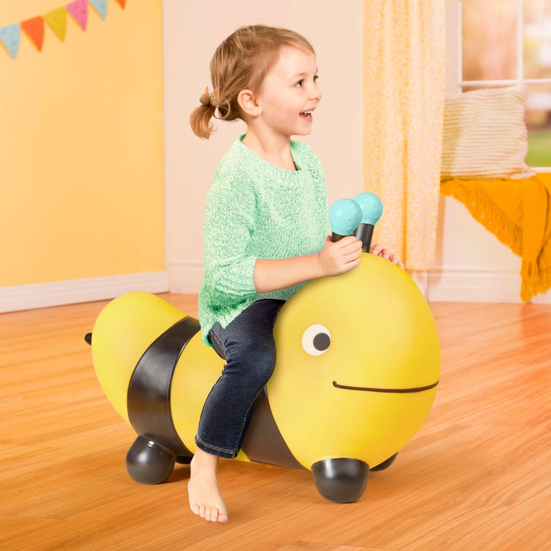 B. toys â€“ Ride â€“ On Bee Bouncer â€“ Bouncy Animal Toy â€“ Inflatable Hopper for Toddlers â€“ Hopping & Bouncing â€“ Air Pump Included â€“ Bouncy Boing â€“ Bizzi - Image 2
