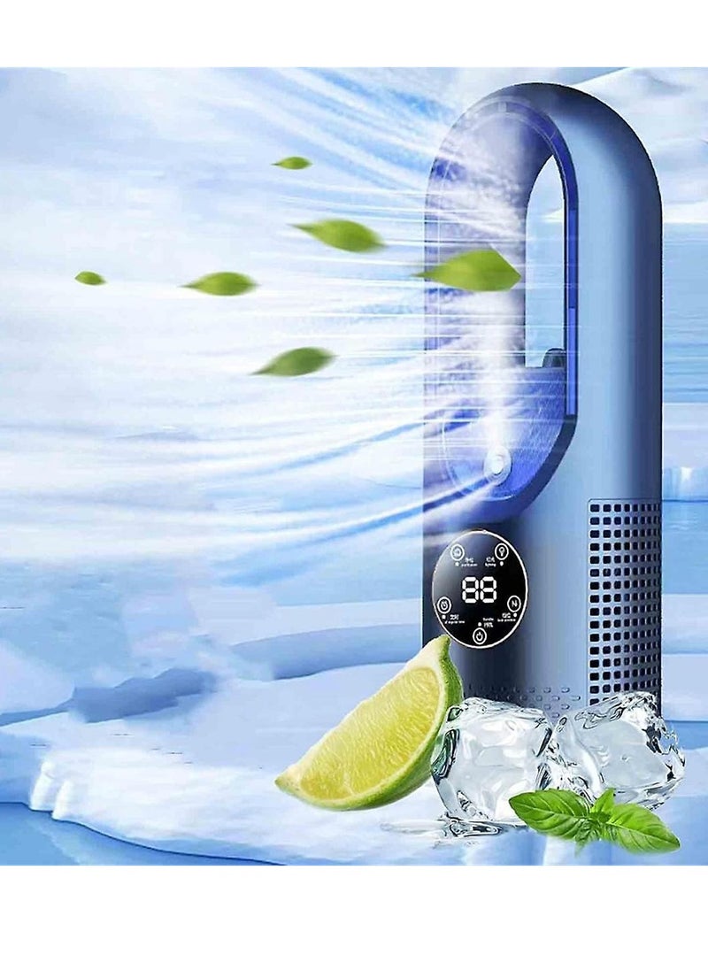 Generic Bladeless Mini Fan Electric Fan Home Dormitory Cooling Fan Water Cooled Desktop Fan White - XL1007  - Image 2