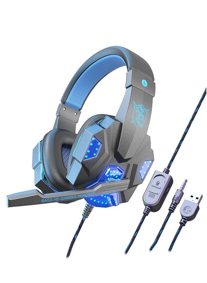 Fazza 7.1 Surround USB Vibration Gaming Headset Headband Headphones With Mic  - Image 1