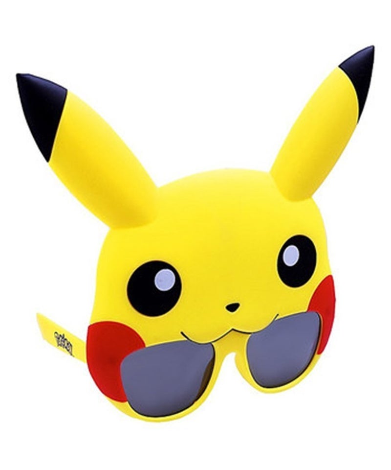 Sun-Staches PokÃ©mon Pikachu Official Sunglasses Costume with UV400 Lenses, Pikachu Yellow Mask, One Size Fits Most - Image 4