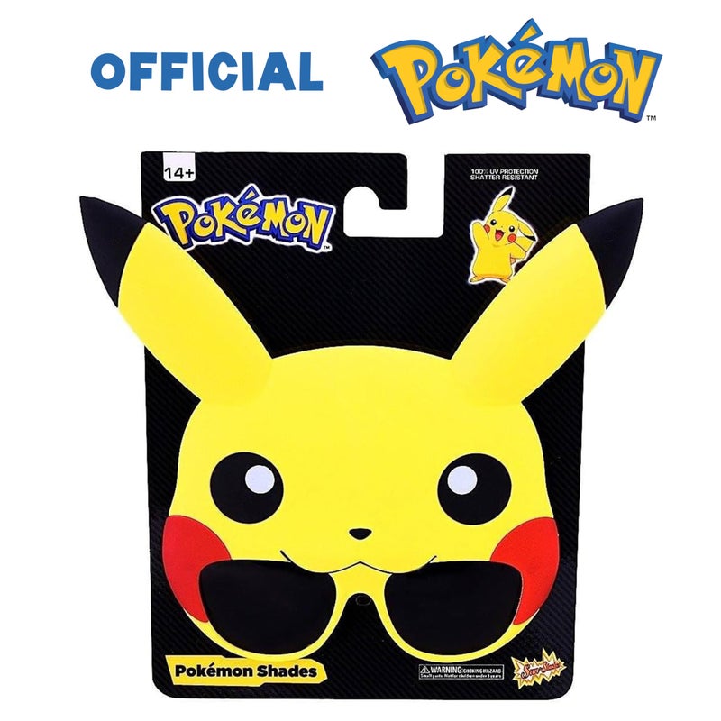Sun-Staches PokÃ©mon Pikachu Official Sunglasses Costume with UV400 Lenses, Pikachu Yellow Mask, One Size Fits Most - Image 3