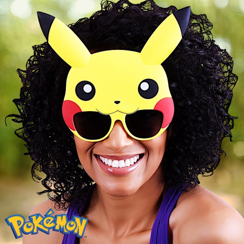 Sun-Staches PokÃ©mon Pikachu Official Sunglasses Costume with UV400 Lenses, Pikachu Yellow Mask, One Size Fits Most - Image 5