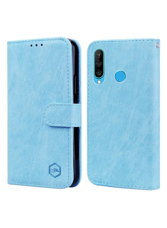 Zaboon Case For Huawei P30 Lite / Nova 4E Skin Feeling Oil Leather Texture PU + TPU Phone Case - Image 1