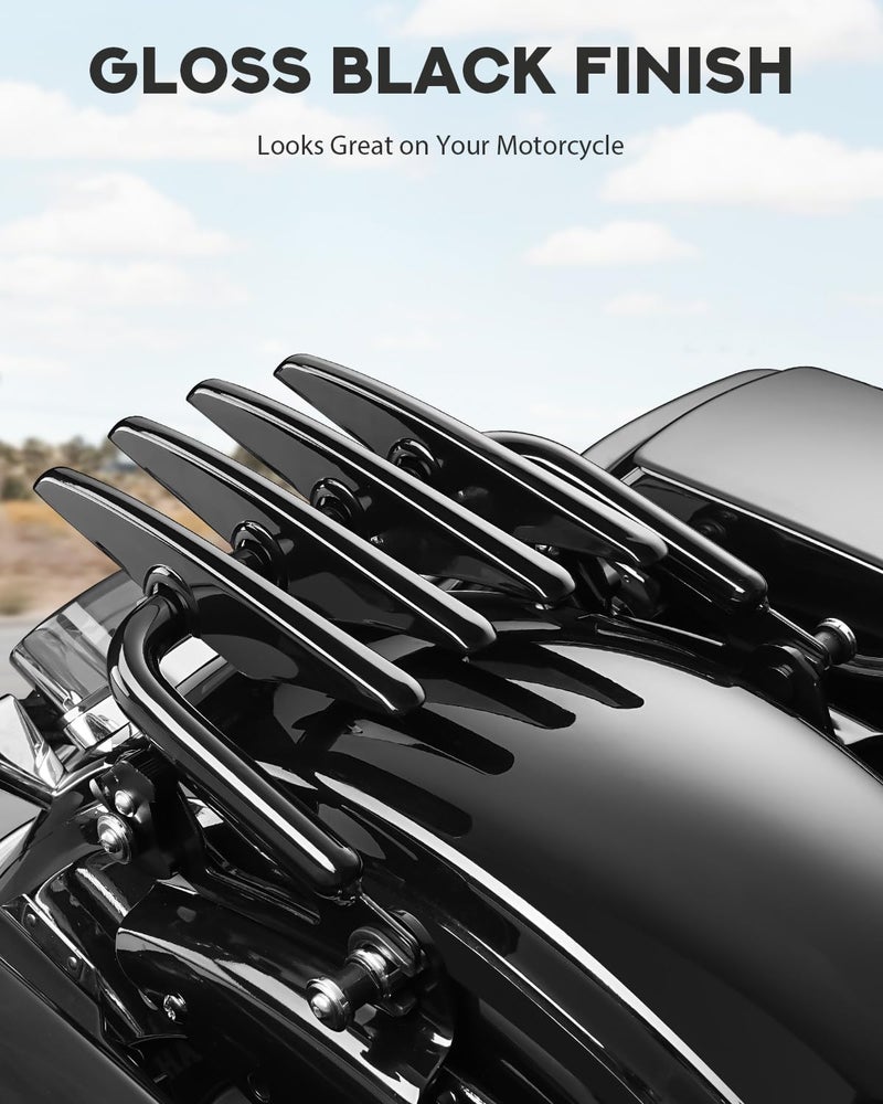 PBYMT Stealth Luggage Rack Compatible for Harley Touring, Detachable Luggage Rack Compatible with Harley Davidson Street Glide Road Glide Road King Electra Glide Ultra Limited 2009-2024 (Black) - Image 5
