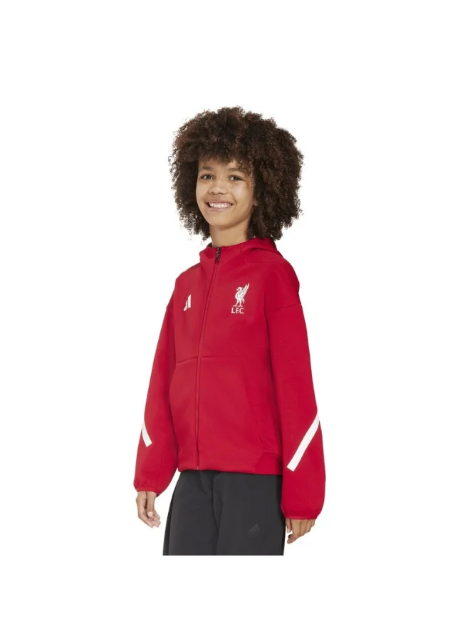 adidas Adidas Lfc Anth Jkty Red Hooded Track Top Track Tops For Kids