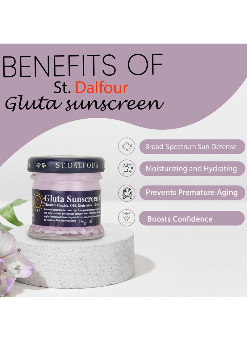 ST.DALFOUR Gluta Sunscreen Cream SPF 60 PA++ x 30 ml for Sun Protection - Image 5